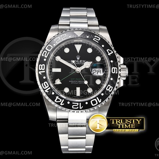 V9공장 GMT 블랙다이얼 3186 GMT II 116710LN Oyst 904L SS/SS Blk V9F A3186 CHS