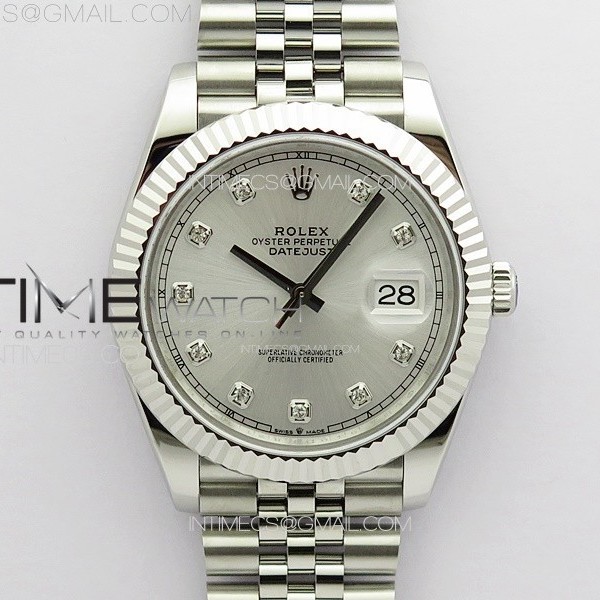 VR공장 롤렉스 데이저스트 41 실버다이얼 3235 DateJust 41MM 126334 904L SS VRF 1:1 Best Edition Silver Dial Crystals Markers on SS Jubilee Bracelet A3235