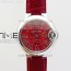 V6공장 까르띠에 발롱블루 33mm 자동 레드다이얼 레드스트랩 BALLON BLEU 33MM SS RED TEXTURED DIAL ON RED LEATHER STRAP