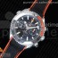 OM공장 V2 오메가 씨마스터 크로노그래프 스틸 블랙다이얼 오렌지인서트 직물스트랩 Planet Ocean Master Chronometer SS Black/Orange Polished Bezel Black Dial on Black Nylon Strap A9900 (Black Balance Wheel) V2