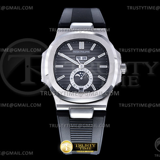 GR공장 V3 파텍필립 노틸러스 애뉴얼 캘린더 스틸 그레이다이얼 러버스트랩 Patekphilippe Nautilus Annual Calendar 5726 SS Gray Dial Rubber Strap