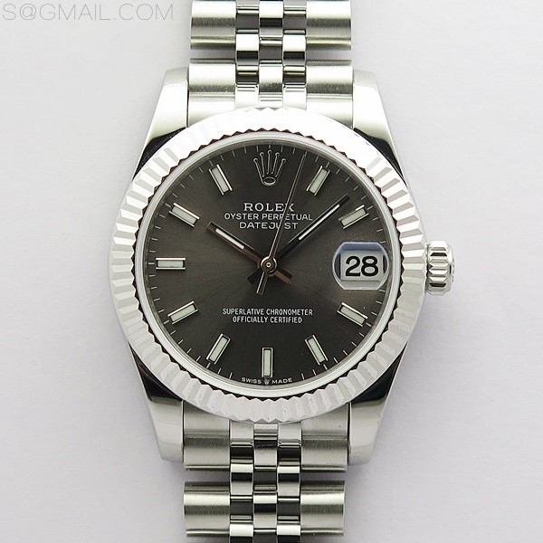 BP공장 롤렉스 데이저스트 31 그레이다이얼 2813무브 21600진동 Datejust 31mm 278271 SS BP Best Edition Gray Sticks Markers Dial on Jubilee Bracelet