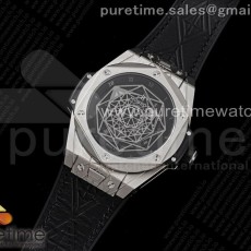 HB공장 유니코 상블루 티타늄 스켈레톤다이얼 거미스트랩 Big Bang Unico Sang Bleu Titanium HBF Skeleton Dial on Black Gummy Strap HUB1213