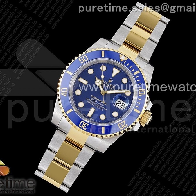 VS공장 롤렉스 서브마리너 옐로우골드콤비 청콤 브레이슬릿 3135 Submariner 116613LB Blue Ceramic 904L Steel/YG VSF 1:1 Best Edition Blue Dial VS3135