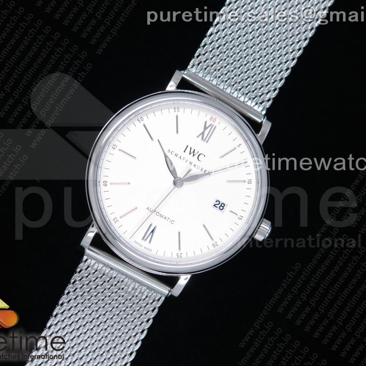 FK공장 IWC 포르토피노 스틸 화이트다이얼 메쉬스트랩 Portofino Automatic SS White Dial on SS Mesh Bracelet A2892