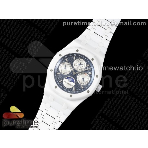 APS공장 오데마피게 로얄오크퍼 페츄얼캘린더 화이트풀세라믹 브레이슬릿 Royal Oak Perpetual Calendar 26579cb White Ceramic APSF Best Edition on Ceramic Bracelet A5134 (CHS)