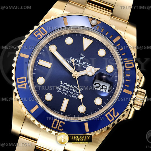 GM공장 V2 롤렉스 서브마리너 41 신형 옐로우골드금통 청금통 브레이슬릿 Submariner 126618LB 904 YG/YG Blue GMF V2 VR3235