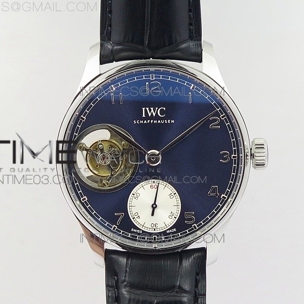 ZF공장 IWC 포르투기저 투어빌론 IW5463 스틸 블루다이얼 가죽스트랩 IWC PORTUGUESE TOURBILLON IW5463 SS BLUE DIAL ON BLACK LEATHER STRAP