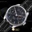 AZ공장 IWC 포르투기저 애뉴얼캘린더 스틸 블랙다이얼 빈티지인덱스 가죽스트랩 Portugieser Annual Cal IW503502 SS/LE Blk AZF A52850