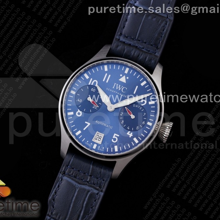 ZF공장 부엉이 IW501008 블루다이얼 가죽스트랩 Big Pilot IW501008 "Boutique London" SS ZF Best Edition Blue Dial on Blue Leather Strap A52010