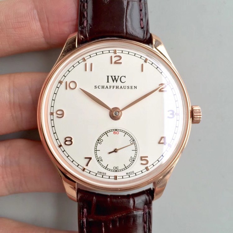 IWC 포르투기저 핸드와인딩 IW5454 로즈골드 화이트다이얼 V3