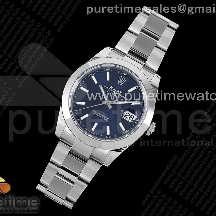 VS공장 롤렉스 데이저스트 41 스틸 블루다이얼 돔베젤 오이스터브레이슬릿 DateJust 41 126330 904L SS VSF 1:1 Best Edition Blue Dial on Oyster Bracelet VS3235