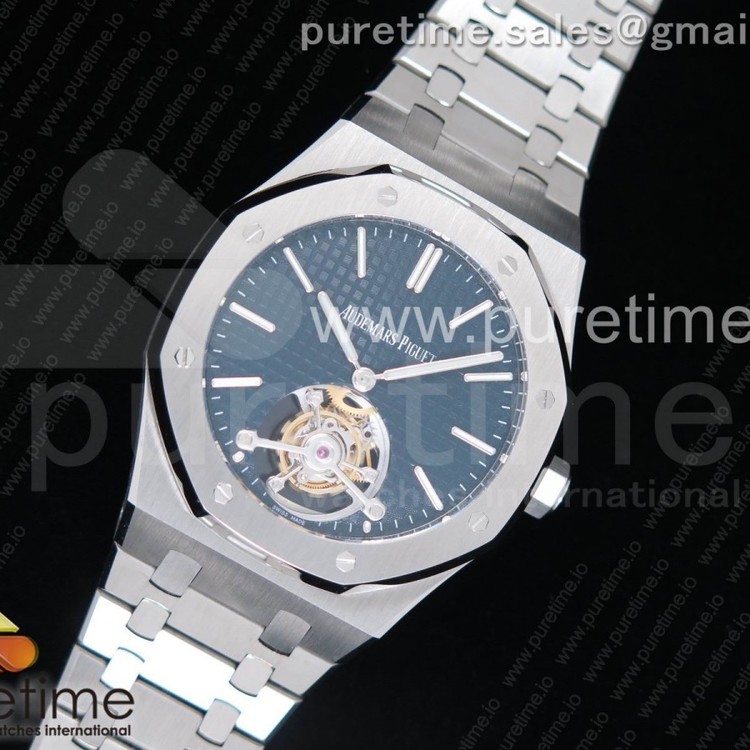 JF공장 오데마피게 로얄오크 투어빌론 엑스트라씬 스틸 블루다이얼 브레이슬릿 Royal Oak Tourbillon Extra-thin SS Blue Textured Dial on SS Bracelet