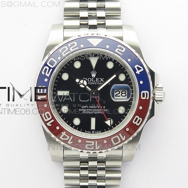 MI공장 롤렉스 GMT마스터2 40 펩시 쥬빌레브레이슬릿 GMT Master II 126710 BLRO 904L SS MIF 1:1 Best Edition on Jubilee Bracelet SA3285 CHS