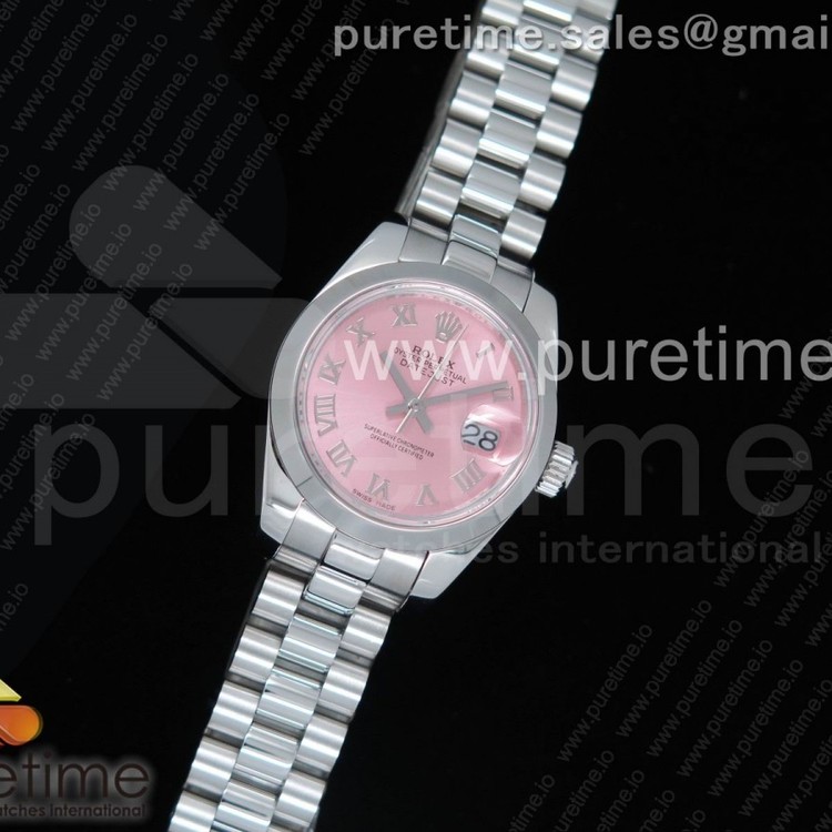 WF공장 롤렉스 데이저스트26 레이디즈 스틸 핑크다이얼 폴리싱베젤 프레지던트브레이슬릿 Datejust 26 Ladies SS Pink Dial Polished Bezel on SS President Bracelet