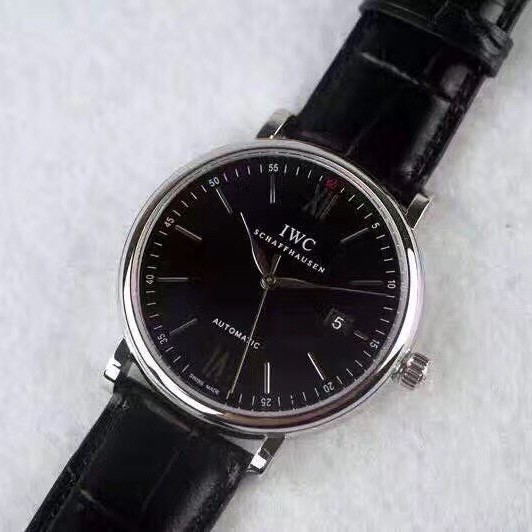 3A공장 IWC 포르토피노 논크로노 스틸 블랙다이얼 가죽스트랩