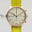 ZF공장 IWC 포르투기저 크로노그래프 PORTUGUESE IW3714 RG CASE DIAMOND WHITE DIAL RG NUMERAL ON YELLOW LEATHER STRAP A79350 (SLIM MOVEMENT)