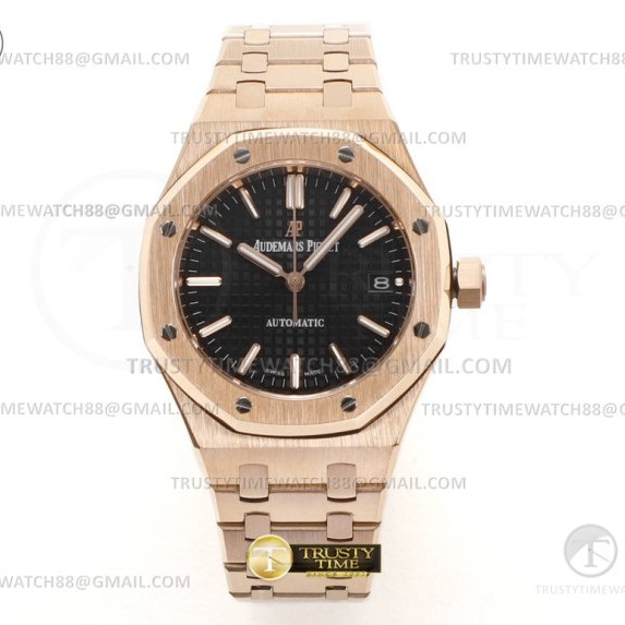 B7공장 오데마피게 로얄오크 15450OR 로즈골드금통 블랙다이얼 브레이슬릿 Royal Oak 37mm 15450OR RG/RG Black B7F MY9015