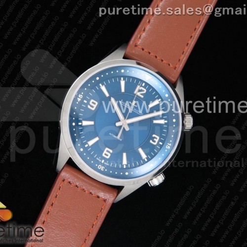 OX공장 예거르쿨트르 폴라리스 오토메틱 스틸 블루다이얼 브라운가죽스트랩 Polaris Automatic 41mm SS Blue Dial on Brown Leather Strap A898E/1