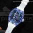 RM공장 리차드밀 RM53-02 투어빌론 블루글래스케이스 투명러버스트랩 RM53-02 Blue Transparent Tourbillon RMF Best Edition Skeleton Dial on Transparent Rubber Strap