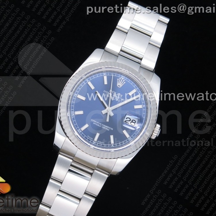 AR공장 V3 롤렉스 데이저스트 36 블루다이얼 오이스터브레이슬릿 DateJust 36 SS 116234 904L Steel Blue Dial on Oyster Bracelet SH3135 V3