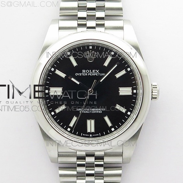 BP공장 롤렉스 오이스터퍼페츄얼 41미리 블랙다이얼 2813 Oyster Perpetual 41mm 124300 BP Best Edition Black Dial on SS Jubilee Bracelet