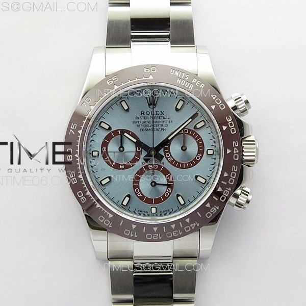 Noob공장 롤렉스 세라믹 데이토나 아이스블루다이얼 브레이슬릿 눕 Daytona 116506 904L Noob 1:1 Best Edition Ice Blue Dial on 904L SS Bracelet SA4130