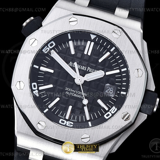 GF공장 오데마피게 로얄오크 오프쇼어 다이버 15703 블랙 Royal Oak Offshore Diver 15703 SS/RU Black GF A2824