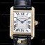 F1공장 까르띠에 탱크 머스트 스몰 옐로우골드금통 블랙악어스트랩 Cartier Tank Must Small YG/LE Wht F1F Sw Qtz