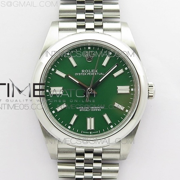 BP공장 롤렉스 오이스터퍼페츄얼 41미리 그린다이얼 2813 Oyster Perpetual 41mm 124300 BP Best Edition Green Dial on SS Jubilee Bracelet