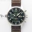 KK공장 IWC 파일럿 크로노그래프 IW388104 Pilot Chrono IW388104 KKF Best Edition Green Dial on Brown Leather Strap A7750 to 69385