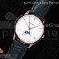 VF공장 예거르쿨트르 마스터 울트라씬 문페이즈 로즈골드 화이트다이얼 Master Ultra Thin Moon 1368420 RG White Dial on Black Leather Strap A925 V2