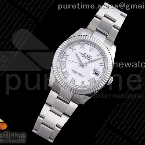 RE공장 롤렉스 데이저스트 41 화이트다이얼 브레이슬릿 New DateJust 41 126334 SS White Dial Roman Markers on Oyster Bracelet A3235 Clone