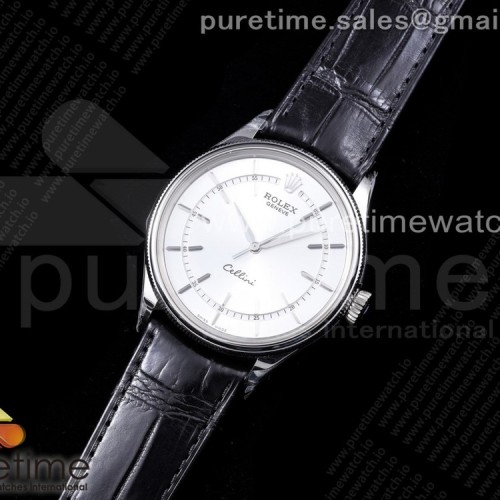 GM공장 롤렉스 셀리니 50509 화이트다이얼 가죽스트랩 Cellini 50509 SS White Dial Big Crown on Black Leather Strap SA3132