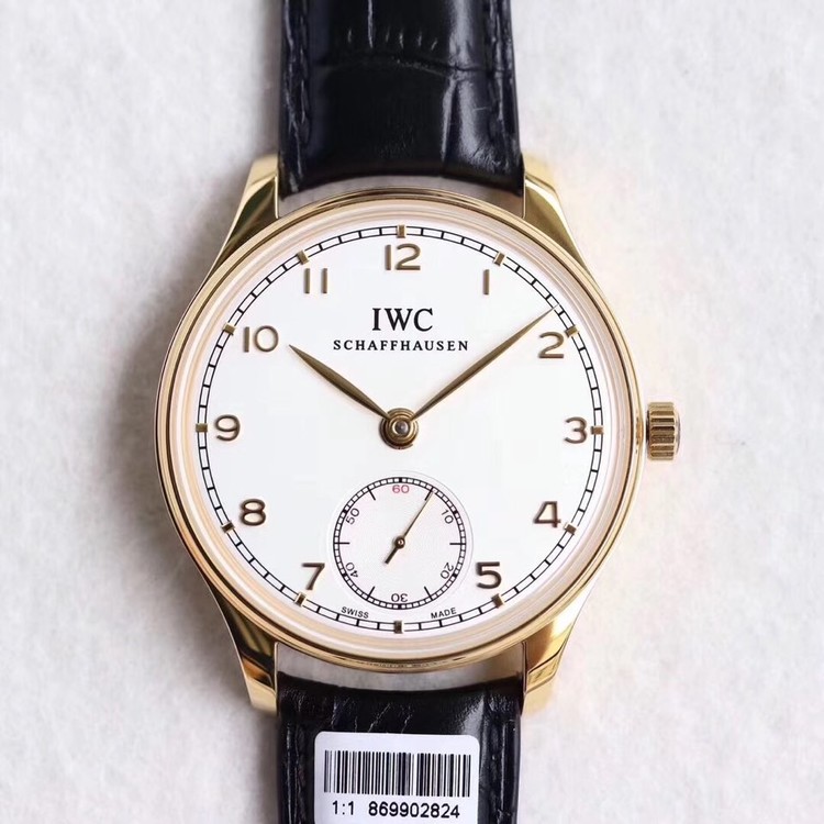 IWC 포르투기저 핸드와인딩 IW5454 옐로우골드 화이트다이얼 V3