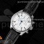 AZ공장 파일럿 150년 화이트다이얼 가죽스트랩 Pilot Chrono 377725 &quot;150 Years&quot; AZF 1:1 Best Edition White Dial on Black Leather Strap A7750