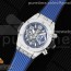 ZF공장 위블로 빅뱅 유니코 크로노그래프 스틸 블루포인트다이얼 러버스트랩 Hublot Big Bang Unico Titanium ZF 1:1 Best Edition Blue Skeleton Dial on Blue Rubber Strap A1280