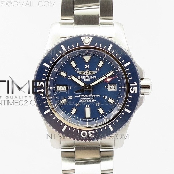 GF공장 브라이틀링 슈퍼오션2 Y1739316 스틸 블루다이얼 브레이슬릿 SUPEROCEAN II Y1739316 44MM BLUE DIAL ON SS BRACELET A2824