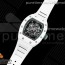 KV공장 V3 RM055 세라믹 스켈레톤다이얼 러버 RM055 White Ceramic KVF Best Edition Skeleton Dial Green on White Rubber Strap MIYOTA8215 V3