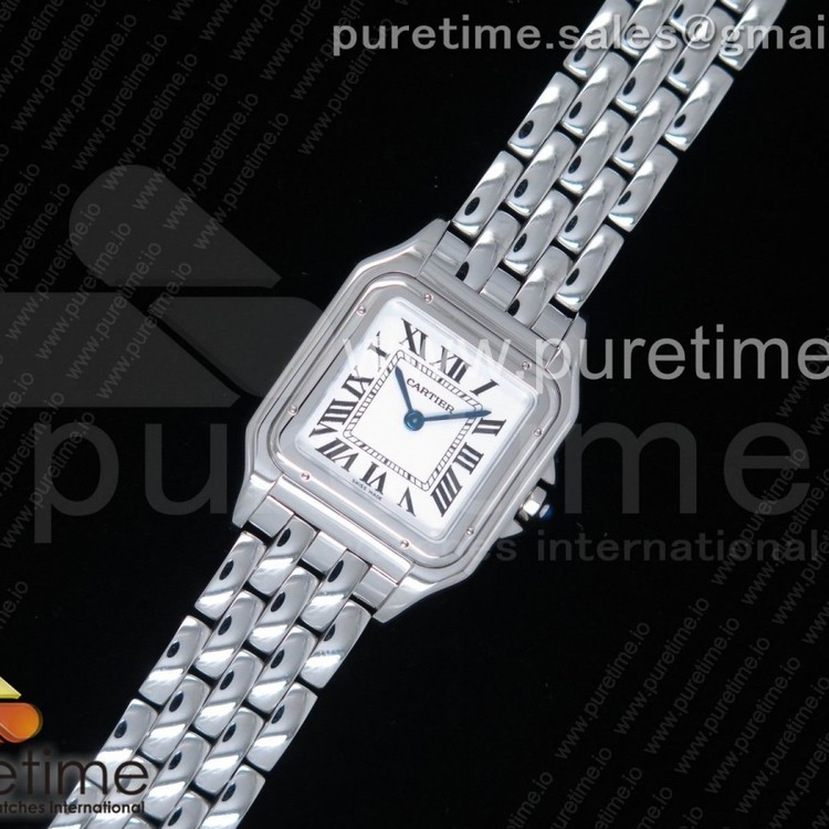 DJ공장 까르띠에 팬더 신형 스틸 화이트다이얼 브레이슬릿 PANTHÈRE SECRETE DE LADIES SS WHITE DIAL ON SS BRACELET RONDA QUARTZ