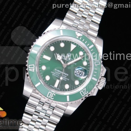 V9공장 롤렉스 서브마리너 그린 904L 쥬빌레브레이슬릿 Submariner 116610 LV Green Ceramic 904L 1:1 Best Edition on SS Jubilee Bracelet SA3135